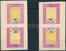 1933 Gyula Varos Illetekbelyeg 2 Forditott Parban (30.000) - Non Classificati