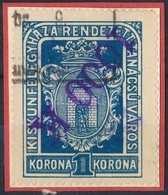 1923 Kiskunfelegyhaza R.T.V. 13 A Sz. Okirati Illetekbelyeg (20.000) - Sin Clasificación
