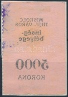 1923 Miskolc Varosi Inseg Belyeg 5.000K Gepszinatnyomattal (8.000) - Ohne Zuordnung