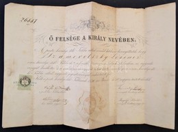 1870 Diszes Uegyvedi Vizsga Level, A Pesti Kiralyi Itel? Tabla Altal Kiallitva Szamovolszky L?rinc (1845-?) Kes?bbi Ungv - Ohne Zuordnung