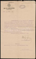 1911 Kolozsvar, A Kolozsvari Magyar Kiralyi Erd?hivatal Fizetesi Ertesitese Merenyi Gyula (?-?) Totsovari Erd?tanacsos R - Unclassified