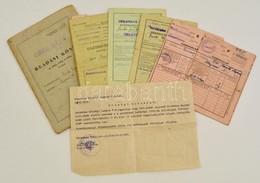 1944-1956 Vegyes Okmany Tetel, 7 Db, Gazdakoenyv, Beadasi Koenyv, 2 Db Gabonalap, 2 Db, Beszolgaltatasi Lap, Koezsegi Bi - Unclassified