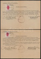1944 Opalanka, Opalanka Koezseg Eloeljarosaga Altal Kiallitott Koezsegi Bizonyitvany Hazastarsi Kapcsolatrol, 2 Db - Unclassified
