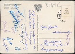 Cca 1960 A Magyar Ferfi Roeplabda Valogatott Tagjai Altal Alairt Es Hazakueldoett Kepeslap - Other & Unclassified