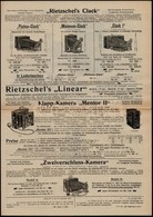 Cca 1904 'Rietzschel's Clack' Fenykepez?gep Prospektus, Korabeli Reklamokkal, Nemet Nyelven, 4 Sztl. Lev. / Cca 1904 Cam - Autres & Non Classés