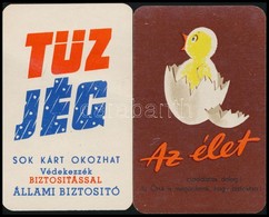 1959 2 Db Biztositast Reklamozo Kartyanaptar - Publicités