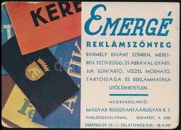 Cca 1940 Emerge Reklamsz?nyeg Reklamlap - Advertising