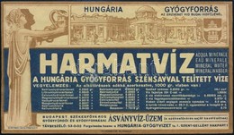 Hungaria Gyogyforras Harmatviz Italcimke - Advertising