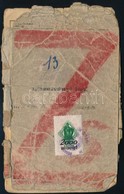 1943 Bp., Munkaszolgalatos Igazolvanyi Lap, Megviselt Allapotban - Otros & Sin Clasificación