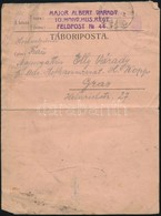 1915 Varady Albert (1870-?) ?rnagy, Kes?bb Ezredes, A M. Kir. Varasdi 10. Honved Huszarezred Felesegenek Tabori Postaja  - Other & Unclassified