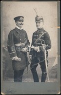 Cca 1900 Varady Albert (1870-?) Kes?bb Ezredes Es Tiszttarsa A M. Kir. Varasdi 10. Honved Huszarezredb?l, Kemenyhatu Fot - Sonstige & Ohne Zuordnung