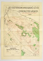 1932 Az Esztergomi Harcszer? L?- Es Gyakorloter Vazlata, Kiadja M. Kir. Allami Terkepeszet, Szakadassal, 67x42 Cm - Andere & Zonder Classificatie