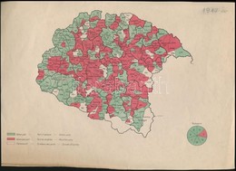 Az 1861-es Orszaggy?lesi Valasztas Terkepe, 21x29 Cm - Sonstige & Ohne Zuordnung