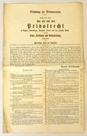 1858 Meghivo Maximilian Fueger Von Rechtborn: Das Alte Und Neue Privatrecht Cim? Jogi El?adasara, Nemet Nyelven, 41,5x26 - Non Classificati