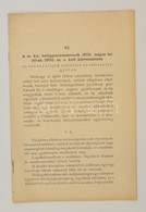 1870 A M. Kir. Beluegyminiszternek ... Koerrendelete Az Asvanyolajok Szallitasa Es Tartasa Targyaban 12p. - Unclassified