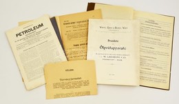 1903-1942 Olajiparral Kapcsolatos 5 Db Nyomtatvany: Petroleum Zeitschrift, Nemet Nyelv? Olajipari Gep Arjegyzek, Toerven - Unclassified