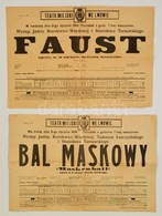1916 2 Db Lwowi Lengyel Szinhazi Plakat. Arsena? Miejski We Lwowie Polish Theater Poster. - Non Classificati