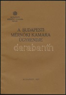 1927 Bp., A Budapesti Mernoeki Kamara Uegyrendje, 59p - Non Classificati