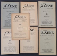 1930-1939 A Zene. Szerk.: Dr. Horusitzky Zoltan, Dr. Havlin Karoly, 7 Db, XII. Evf. 4., 13. Szamok, XIII. Evf. 6 Szam, X - Unclassified