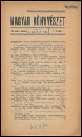 1930 Magyar Koenyveszet. 1930. Januar-marcius. 1-3. Sz. Szerk.: Dr. Gulyas Pal. Bp., Pallas-ny., 43+45+2+40 P. Atkoetoet - Unclassified