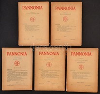 1935-1943 Pannonia Folyoirat 5 Szama: 1935. 4-10. Sz., 1936. 1-3. Sz., 1943 1-2. Szamok. Szerk.: Koltay-Kastner Jen?, Pr - Unclassified