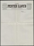 Cca 1935 Pester Lloyd Hasznalatlan Fejleces Levelpapirja - Unclassified