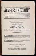 1935 Az Arveresi Koezloeny 16  Evf. 2 Rendkivueli Szama Benne Az Aukcio Reszletei, Arak,fotok, . Papirkoetesben. - Unclassified