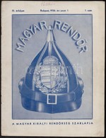 1936 Magyar Rend?r. A M. Kir. Rend?rseg Szaklapja. III. Evf. 1. Sz., 1936. Januar 1., Korabeli Reklamokkal, 24 P. - Unclassified