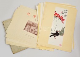 Cca 1960 27 Db Japan Metszet Dekorativ Nagymeret? Reprintjet Tartalmazo Mappa. / Japanese Etchings Large Prints 38x55 Cm - Non Classificati