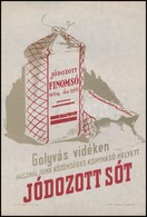 Cca 1950 Maklari Ern? (?-?): Jodozott So Reklam Villamos Plakat, 24x16,5 Cm - Autres & Non Classés