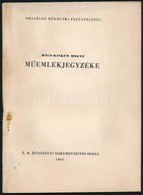 Bacs-Kiskun Megye M?emlekjegyzeke. Orszagos M?emleki Feluegyel?sseg. Bp.,1964, E. M. Epitesuegyi Dokumentacios Iroda. Ki - Unclassified