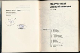 Fel Edit: Magyar Nepi Vaszonhimzesek. Magyar Nepm?veszet 8. Bp.,1976, Corvina. Kiadoi Kartonalt Papirkoetes, Intezmenyi  - Non Classés