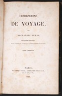 Dumas, Alexandre: Impressions De Voyage. Tome Premier. Paris, 1835, Charpentier. Kopottas Felb?r Koetesben, Foltos Oldal - Non Classificati