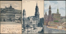 ** 3 Db Regi Nemet Varoskepes Lap (Drezda Es Nuernberg) Villamosokkal, Es A Rathen G?zhajoval / 3 Pieces German Postcard - Zonder Classificatie