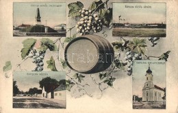 ** 4 Db F?leg REGI Kepeslap; Ket Uedvoezl?lap, Kapolna, Frank Anna Haza / 4 Mostly Pre-1945 Postcards; 2 Greeting, Kapol - Ohne Zuordnung