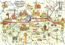 ** * 11 Db Modern Europai Terkep Motivumlap / 11 Modern European Map Motive Cards - Ohne Zuordnung