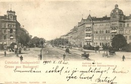 T2/T3 1900 Budapest VI. Andrassy Uti Fasor, Emeletes Lobusz. Schmidt Edgar (EK) - Non Classificati