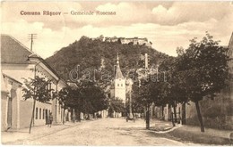 T2 Barcarozsnyo, Rozsnyo, Rasnov, Rosenau; Utcakep A Varral / Street View With The Castle - Ohne Zuordnung