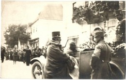 ** T2 1917 Kezdivasarhely, Targu Secuiesc; IV. Karoly Kiraly Latogatasa, Automobil, Tisztek / The Visitation Of Charles  - Unclassified