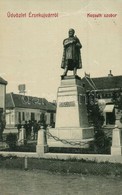 T3 Ersekujvar, Nove Zamky; Kossuth Lajos Szobor, Uezletek, Butor Raktar. W. L. 423. / Statue, Shops, Furniture Warehouse - Zonder Classificatie