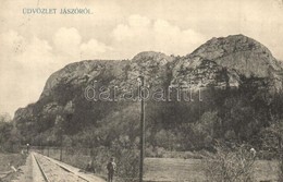T2/T3 Jaszo, Jaszovar, Jasov; Varhegy, Vasuti Sinek. Halasz Kiadasa / Castle Mountain, Railway Tracks (EK) - Unclassified