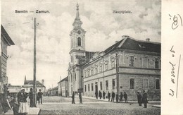 T2/T3 Zimony, Semlin; F? Ter, Templom, A. Stepner Kiadasa / Main Square, Church (EK) - Ohne Zuordnung