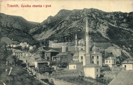 T2/T3 Travnik, Varoska Dzamija I Grad / Mosque, Street View. W. L. Bp. 4822. (EK) - Non Classificati