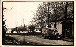 ** T2/T3 Froblov, Frobelhof (Sosnova) Ulice / Street View With Truck, Photo - Ohne Zuordnung