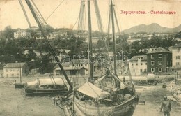 * T3 Herceg Novi, Castelnuovo; Quay, Street View, Houses. W. L. Bp. 4719. Carlo Uva (szakadas / Tear) - Non Classificati