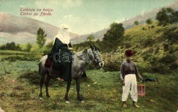 ** T2/T3 Turkinja Na Konju / Tuerkin Zu Pferde / Turkish Woman On Horseback, Folklore, Traditional Costume. W. L. Bp. 19 - Non Classés