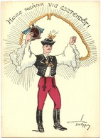 ** T2 Hozz Rank Vig Esztend?t! / Hungarian Irredenta New Year Propaganda Card S: Palffy - Unclassified