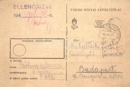 T3 1944 Boehm Kalman Zsido KMSZ (koezerdek? Munkaszolgalatos) Levele A Munkataborbol / WWII Letter Of A Jewish Labor Ser - Non Classificati