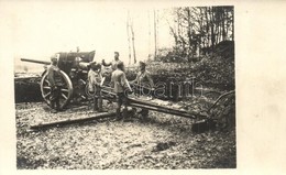 ** T2 Els? Vilaghaborus Osztrak-magyar Telepitett Messzehordo Agyu / WWI K.u.k. Military, Long-range Cannon. Photo - Non Classificati