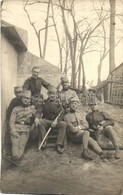 ** T2/T3 Osztrak-magyar Huszar Katonak Csoportkepe / WWI Austro-Hungarian Hussar Soldiers Group Photo - Ohne Zuordnung